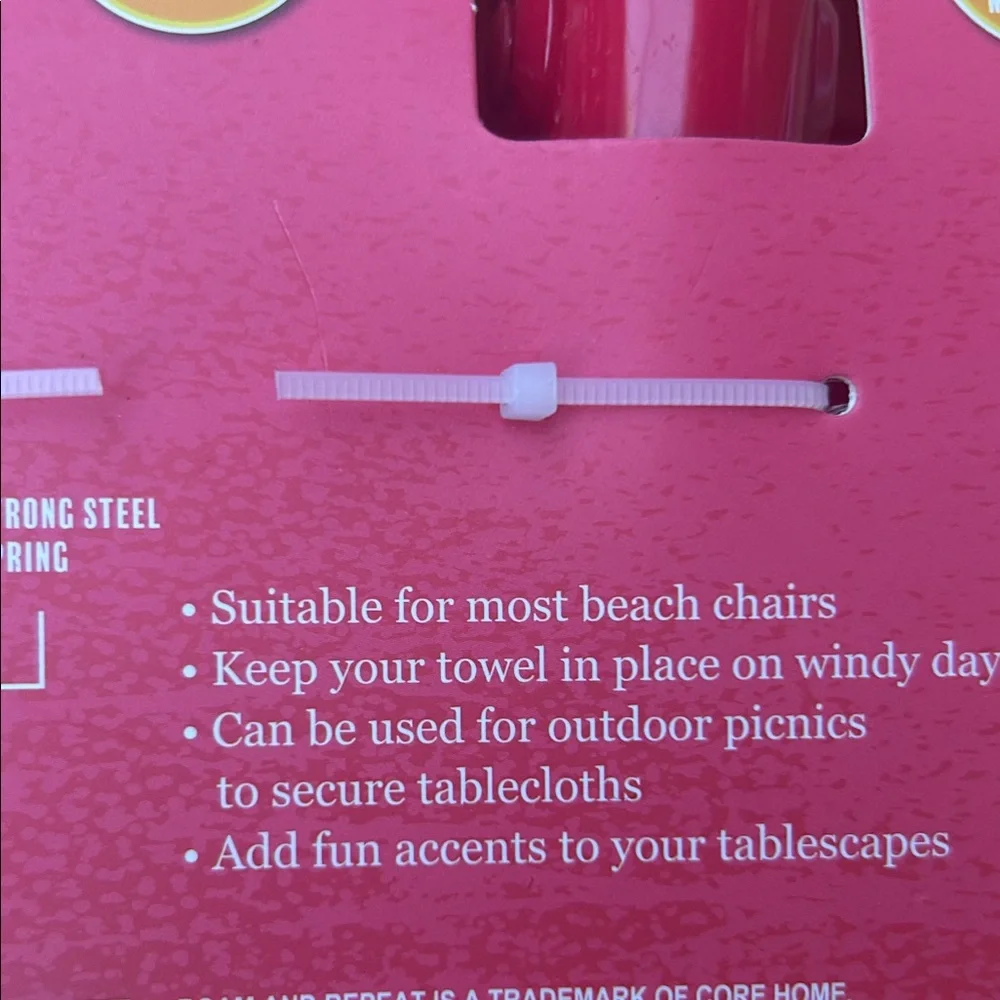 Set of 2 Beach Towel Clips FRIES design